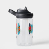 Kleurrijke Retro Surfboards Patroon Waterfles (Rechts)