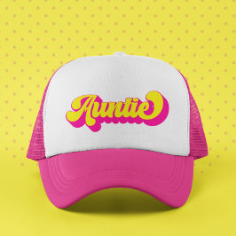 Kleurrijke retro tante trucker pet