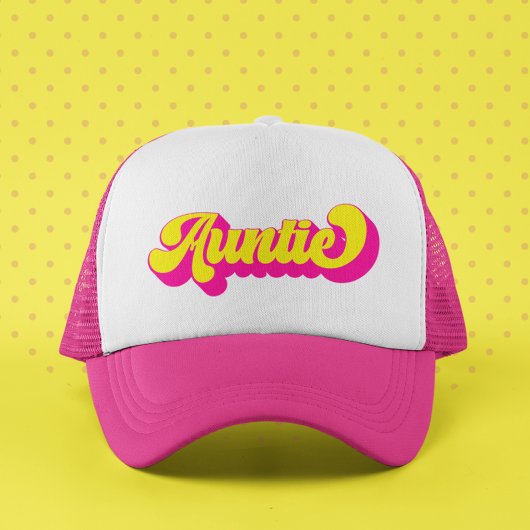 Kleurrijke retro tante trucker pet