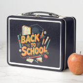 Kleurrijke Retro "Terug naar School" Cartoon Illus (In situ)