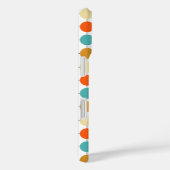 Kleurrijke Retro Throwback Circles op zwart raster Case-Mate iPhone Case (Achterkant / Rechts)