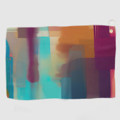 Kleurrijke retro toonmix  golfhanddoek (Horizontaal)