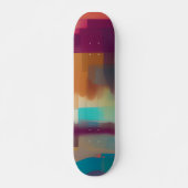 Kleurrijke retro toonmix persoonlijk skateboard (Voorkant)
