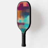 Kleurrijke retro toonmix pickleball paddle (Links)