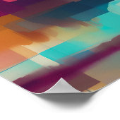 Kleurrijke retro toonmix poster (Hoek)