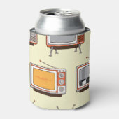 Kleurrijke retro-tv,  dessin blikjeskoeler (Blikje Voorkant)