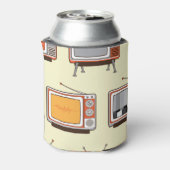 Kleurrijke retro-tv,  dessin blikjeskoeler (Blikje Achterkant)