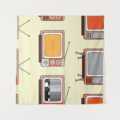 Kleurrijke retro-tv,  dessin wandkleed (Voorkant (horizontaal))