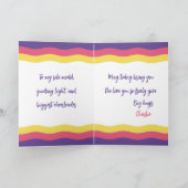 Kleurrijke Retro Typografie Citaat Foto Moederdag Kaart (Binnen)