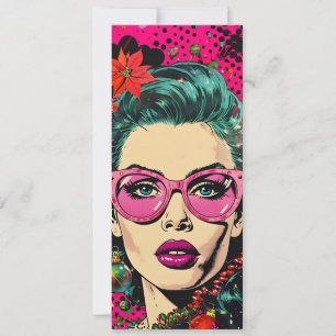 Kleurrijke Retro Unieke Stripboek Pop Art Christma Feestdagenkaart