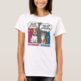 Kleurrijke Retro  Veterinair cadeau T-Shirt