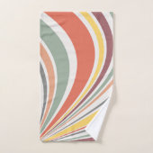 Kleurrijke retro vibes bad handdoek (Handdoek)