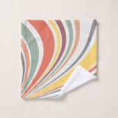 Kleurrijke retro vibes bad handdoek (Wasdoekje)