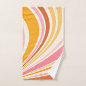 Kleurrijke retro vibes bad handdoek (Handdoek)
