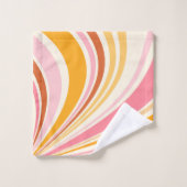 Kleurrijke retro vibes bad handdoek (Wasdoekje)