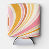 Kleurrijke retro vibes blikjeskoeler (Voorkant)