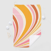 Kleurrijke retro vibes golfhanddoek (Insitu)