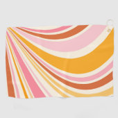 Kleurrijke retro vibes golfhanddoek (Horizontaal)