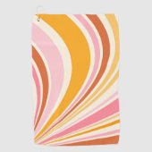 Kleurrijke retro vibes golfhanddoek (Voorkant)