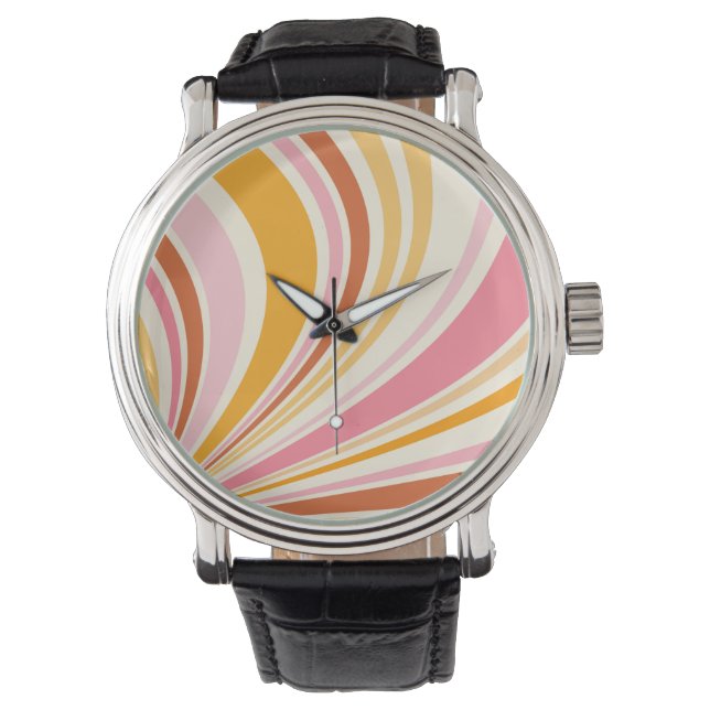 Kleurrijke retro vibes horloge (Voorkant)