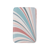 Kleurrijke retro vibes in roze, blauw en grijs badmat (Voorkant Verticaal)