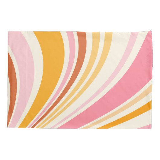 Kleurrijke retro vibes kussensloop (Achterkant)