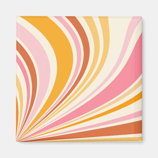Kleurrijke retro vibes magneet (Voorkant)
