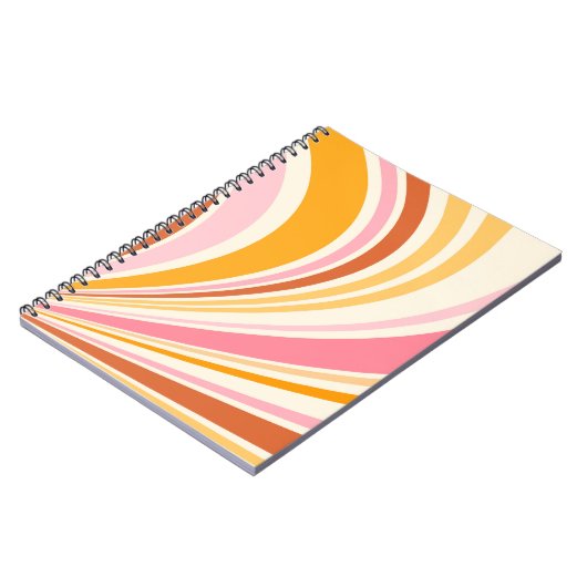 Kleurrijke retro vibes notitieboek (Linkerzijde)