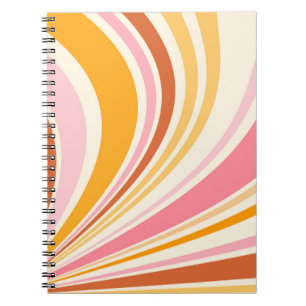 Kleurrijke retro vibes notitieboek