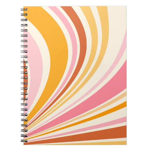 Kleurrijke retro vibes notitieboek (Voorkant)