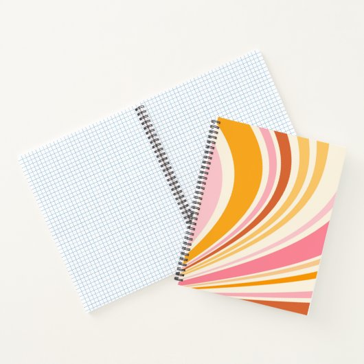 Kleurrijke retro vibes notitieboek (Binnen)