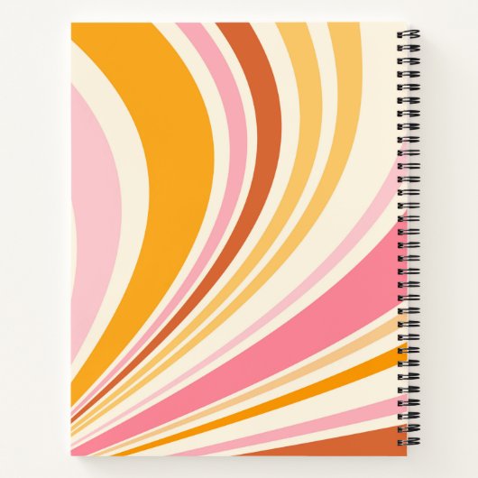 Kleurrijke retro vibes notitieboek (Achterkant)