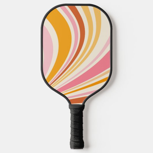 Kleurrijke retro vibes pickleball paddle (Voorkant)