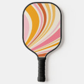 Kleurrijke retro vibes pickleball paddle (Achterkant)