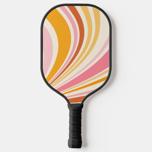 Kleurrijke retro vibes pickleball paddle (Achterkant)