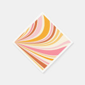 Kleurrijke retro vibes servet (Hoek)