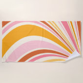 Kleurrijke retro vibes strandlaken (Voorkant)