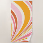 Kleurrijke retro vibes strandlaken (Voorkant)