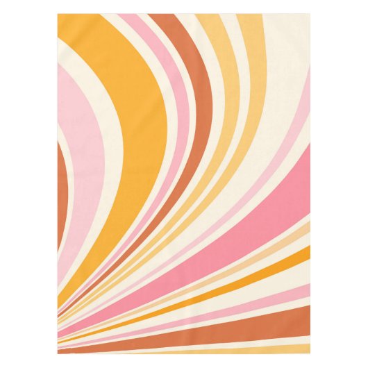 Kleurrijke retro vibes tafelkleed (Voorkant)