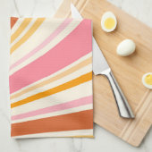 Kleurrijke retro vibes theedoek (Quarter Fold)
