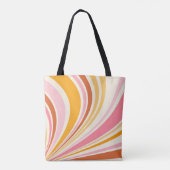 Kleurrijke retro vibes tote bag (Achterkant)