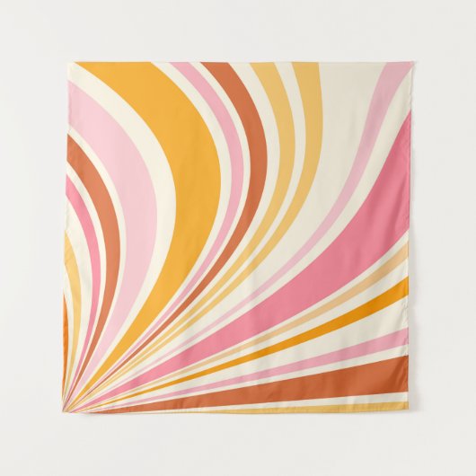 Kleurrijke retro vibes wandkleed (Voorkant)