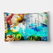 Kleurrijke Retro Vlinder Collage Etui (Achterkant)