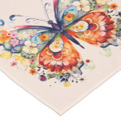 Kleurrijke retro vlinder korte tafelloper (Hoek)