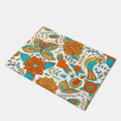 Kleurrijke retro vlinders en vogels patroon deurmat (Schuin)