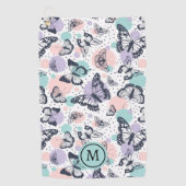 Kleurrijke retro vlinders patroon. golfhanddoek (Voorkant)