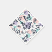 Kleurrijke retro vlinders patroon. servet (Hoek)