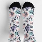 Kleurrijke retro vlinders patroon. sokken (Top)