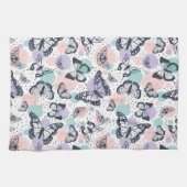Kleurrijke retro vlinders patroon. theedoek (Horizontaal)