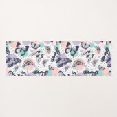 Kleurrijke retro vlinders patroon. yogamat (Achterkant (horizontaal))